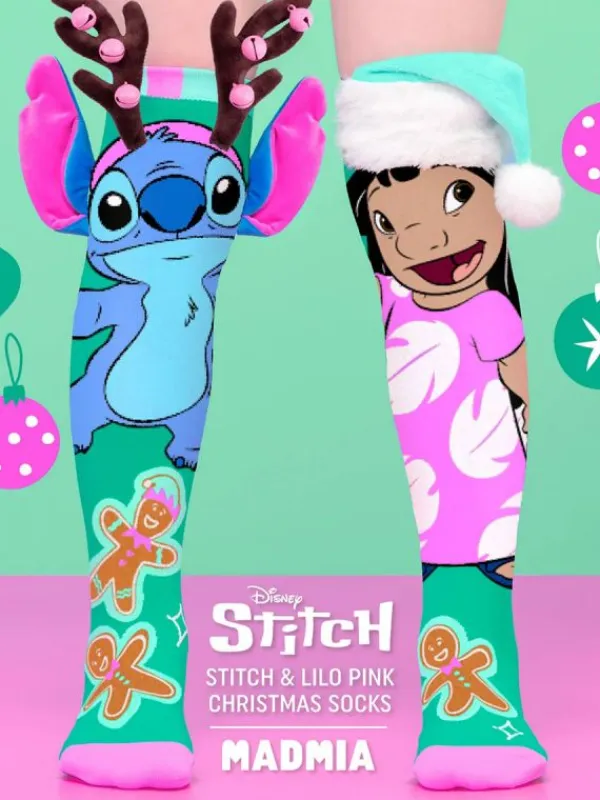 Hot MADMIA Hassunhauskat Lilo & Stitch Christmas Joulusukat Madmia Hassunhauskat Sukat