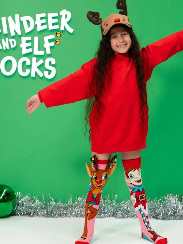 Clearance Hassunhauskat Reindeer and Elf Joulusukat Madmia Hassunhauskat Sukat