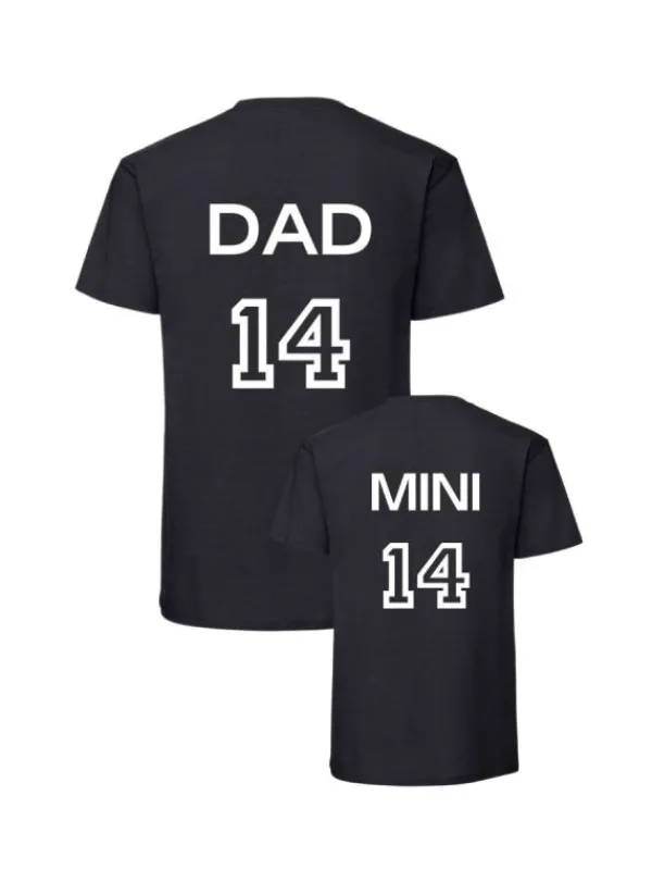 Discount Mini & Me pelipaidat Oma Teksti -Tuotteet