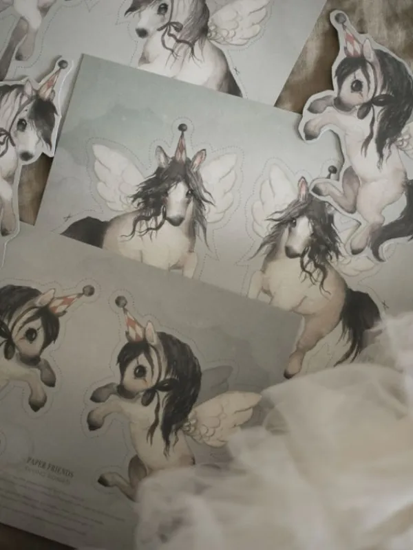 Outlet paperiköynnös FLYING PONIES Julisteet Ja Printit