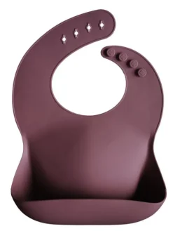 silikoninen ruokalappu (dusty rose) Ruokailuhetkiin