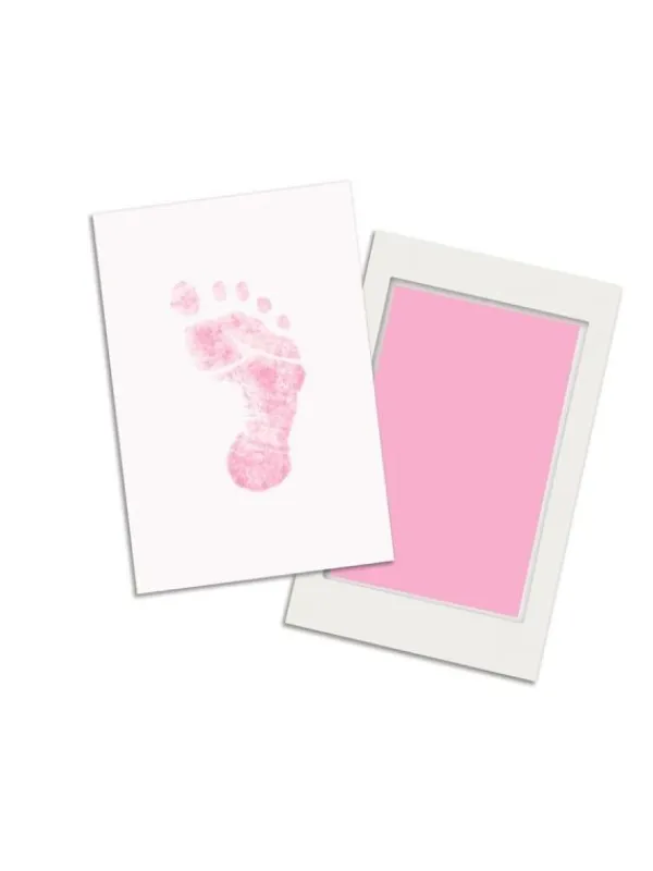 Best Mustelevy vauvan jalanjäljille, rosa Baby Shower -Lahjat|Vauvakirjat Ja Kortit