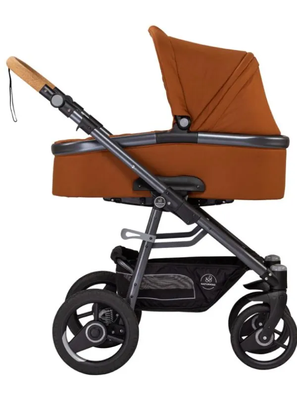 Best Naturkind Lux Evo yhdistelmävaunut Solight Ecco renkailla, Terracotta Lastenvaunut Ja Rattaat