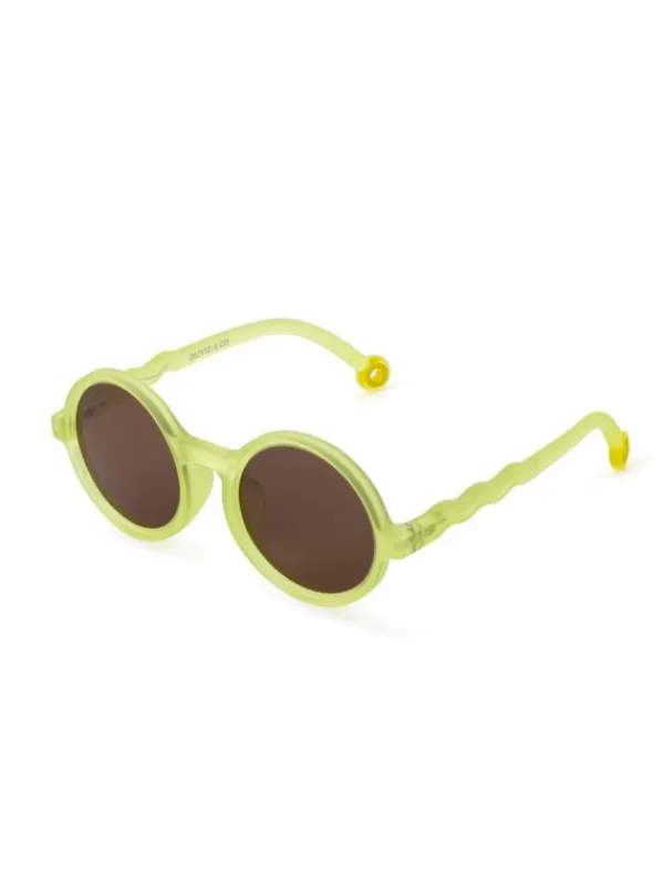 Discount Lasten Aurinkolasit Kids 3-5v, Round Lime Green Lasten Aurinkolasit