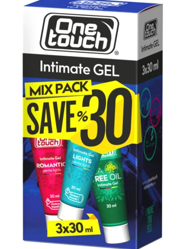 New One Touch MIX PACK liukuvoidesetti 3x30ml Siittiöystävälliset Liukuvoiteet