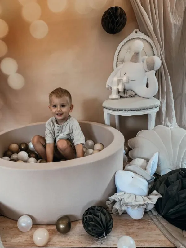 Sale Pehmeä pallomeri + pallot (valitse värit), beige Lasten Pallomeret