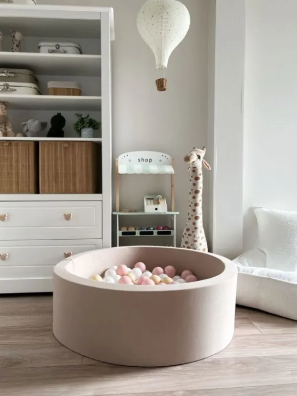 Sale Pehmeä pallomeri + pallot (valitse värit), beige Lasten Pallomeret