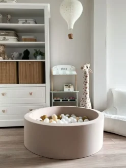 Sale Pehmeä pallomeri + pallot (valitse värit), beige Lasten Pallomeret