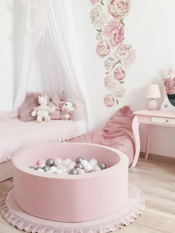 Hot Pehmeä pallomeri + pallot (valitse värit), powder rose Lasten Pallomeret