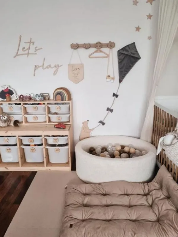 Clearance Pehmeä pallomeri + pallot (valitse värit), Boucle White Lasten Pallomeret