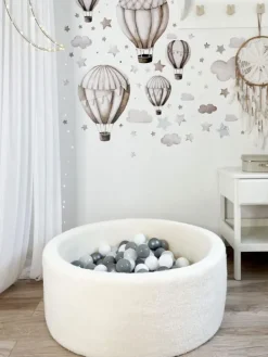 Clearance Pehmeä pallomeri + pallot (valitse värit), Boucle White Lasten Pallomeret