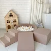 Clearance Pehmustettu pallomeri, leikkialusta, liukumäki ja portaat - Beige Lasten Pallomeret