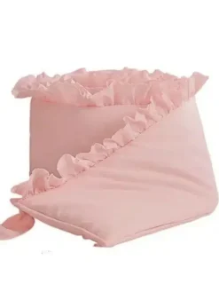 Sale Pinnasängyn reunan suoja röyhelöllä 360cm, dusty pink Vuodevaatteet Ja Viltit