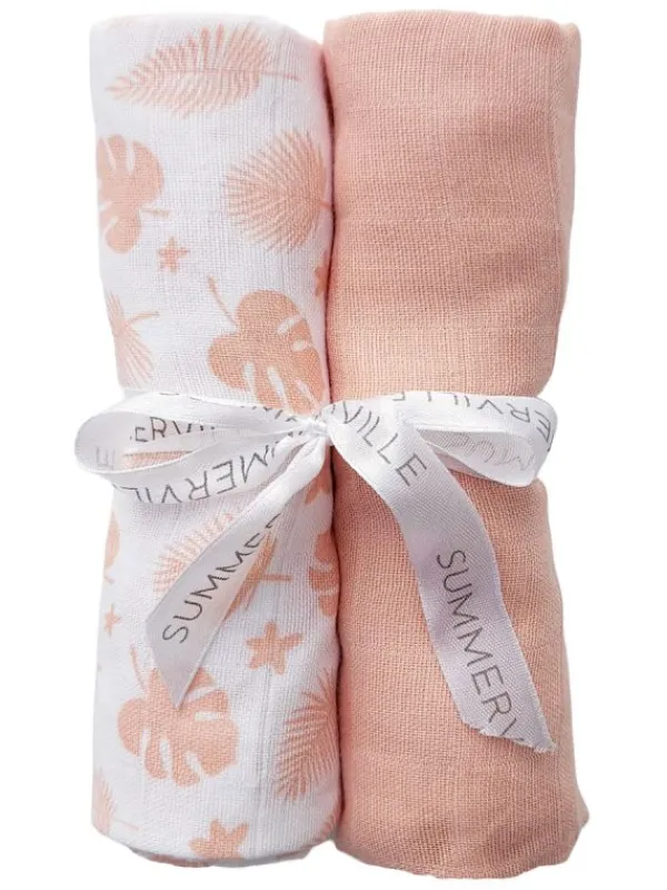 Online Puuvilla harsosetti 2-pack peachy GOTS Puuvillaharsot