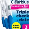 Outlet Raskaustestit Clearblue Triple-Check & Date Clearblue-Testit|Raskaustestit