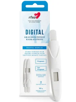 New Digital Raskaustesti 2kpl – raskaustesti selkeällä tuloksella Rfsu-Tuotteet|Raskaustestit