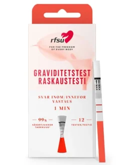 Helppo & Nopea -raskaustestiliuska 12 kpl Rfsu-Tuotteet|Raskaustestit