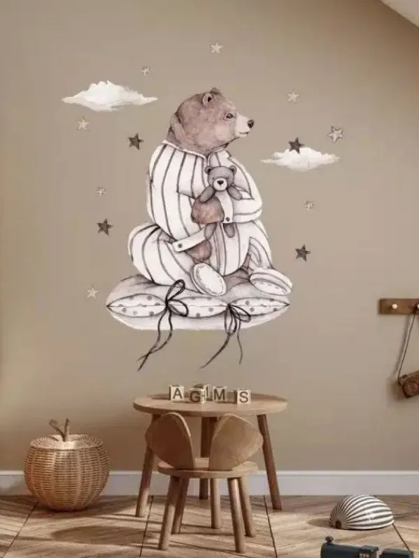 Sale Seinätarra Setti 100x100cm, Dreamers Bear Seinätarra Setit