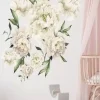 Seinätarra Setti 140x140cm, White Peonies Seinätarra Setit