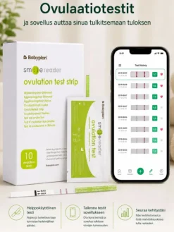 Best Smile Reader Raskaaksi -pakkaus - 10 Ovulaatiotestiä + 5 Raskaustestiä + Sovellus Raskaustesti Ja Ovulaatiotesti – Testipaketit|Raskaustestit