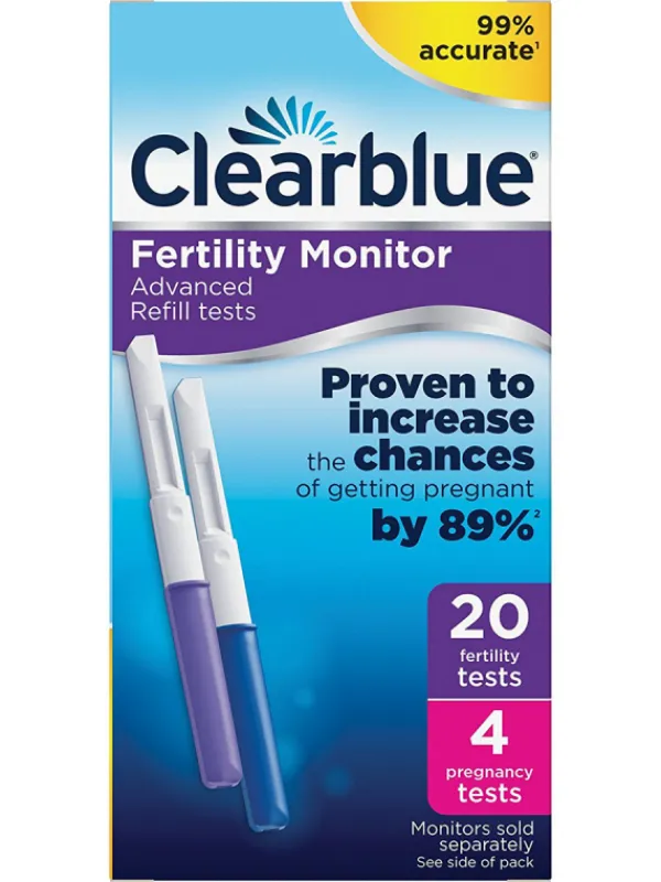 Clearance Testipuikot hedelmällisyysmonitoriin Clearblue 20 + 4 kpl Ovulaatiotestit|Clearblue-Testit