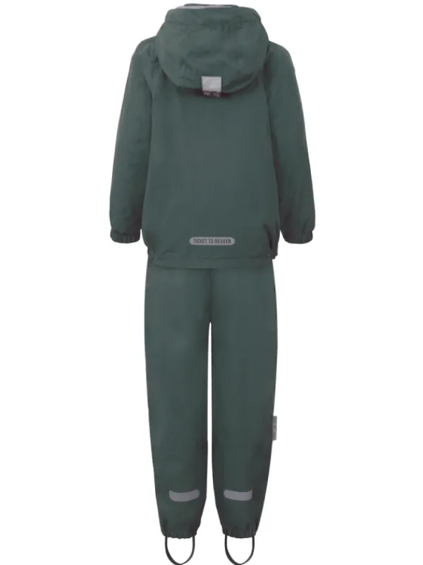 Discount T2HPlain rain set with fleece, green koko98 Ulkovaatteet