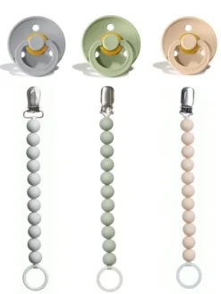 Online Tuttinauhat ja BIBS tutit vauvalle 3-PACK, sage Tuttinauhat Lapselle