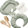 Vastasyntyneen Maxi set, sage green Unipesät Ja Unituet