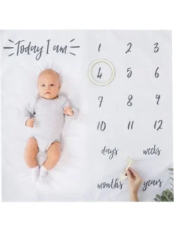 Best Vauvan Milestone Blanket vauvakuvausviltti Baby Shower -Lahjat|Vauvakirjat Ja Kortit