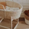 Vauvan Moses kori patjalla ja keinuvilla jaloilla, natural Sängyt, Kehdot Ja Vaaterekit