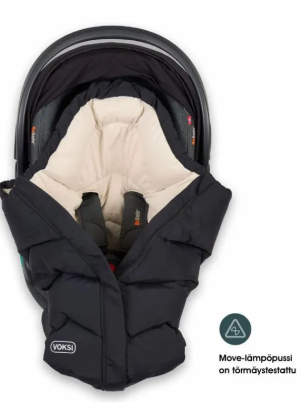 Clearance - Move vauvan untuvalämpöpussi, edessä vetoketju, black Lämpöpussit