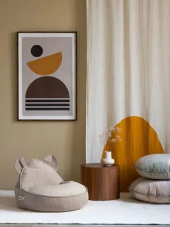 Clearance - Lasten säkkituoli Dusty Beige Bear Säkkituolit Ja Rahit
